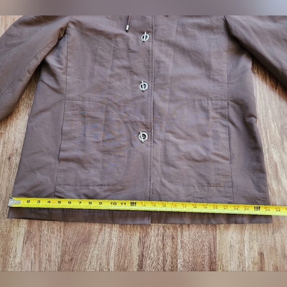 Orvis Trench Coat Rain Jacket Parka Lightweight Brown Womens Size L - Picture 10 of 13